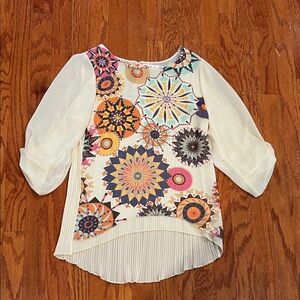 Colorful Geometric Print Women's Top